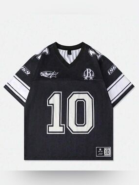 ROMWE Spring/Summer Casual Graphic Mesh Sports Jersey